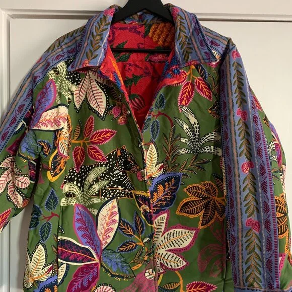 Farm Rio Mixed Prints Tapestry Reversible Jacket - Picture 5 of 15